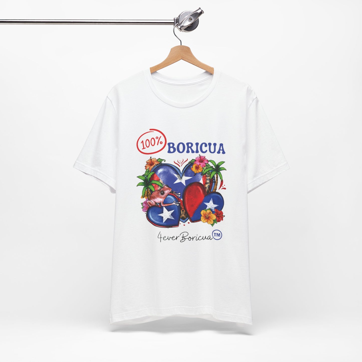 CAMISETA PR PUERTO RICO SHIRT 100% BORICUA | 4EVERBORICUA