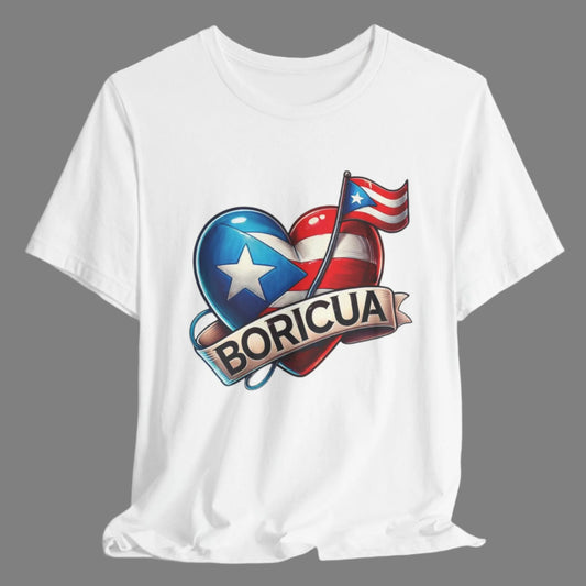 CAMISETAS PUERTO RICO PR SHIRTS BORICUA BANDERA CORAZÓN | 4EVERBORICUA