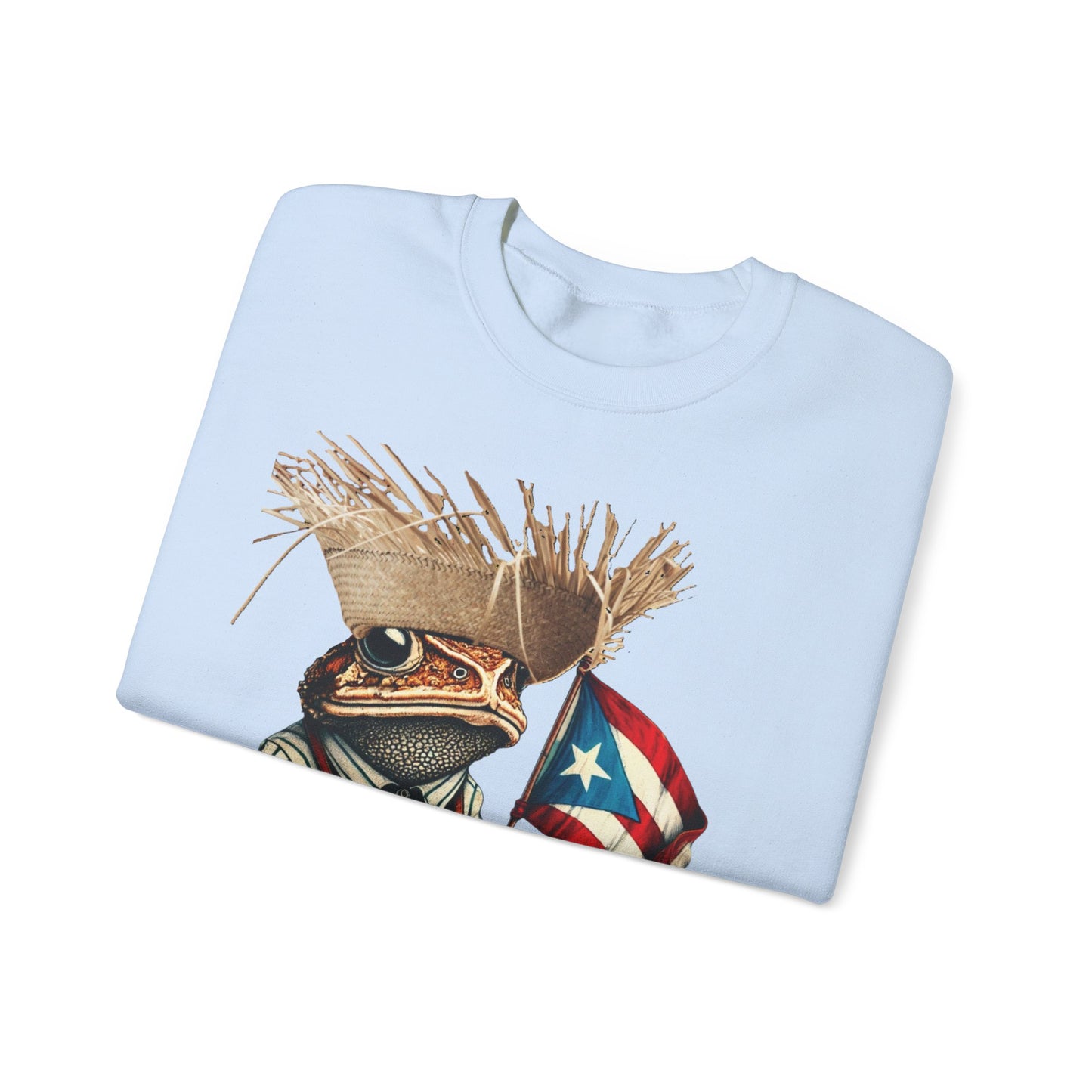 Acho PR es Otra Cosa Unisex Sweatshirt Sudadera Orgullo Boricua Diseño Exclusivo Sapo Concho Pava Bandera Pr | Azul Claro | 4everBoricua