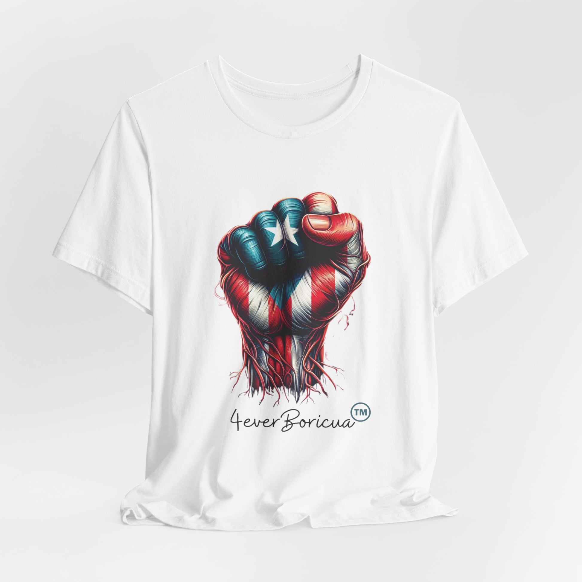 CAMISETA PR PUERTO RICO BANDERA PUÑO MANO