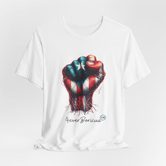 CAMISETA PR PUERTO RICO BANDERA PUÑO MANO