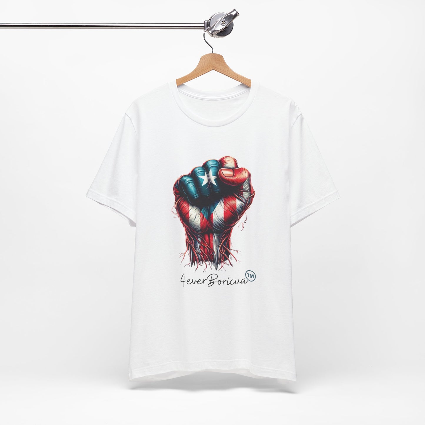 CAMISETAS PR UNISEX PUERTO RICAN POWER T-SHIRT White | 4EVERBORICUA