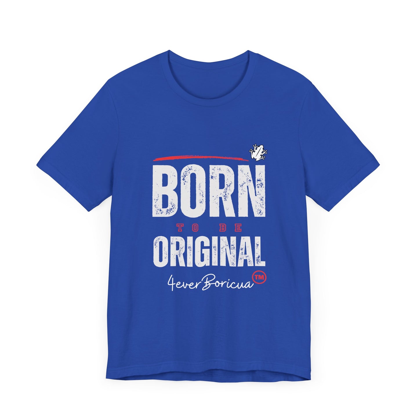 CAMISETAS PR PUERTO RICO SHIRTS BORN TO BE ORIGINAL BLUE |4EVERBORICUA
