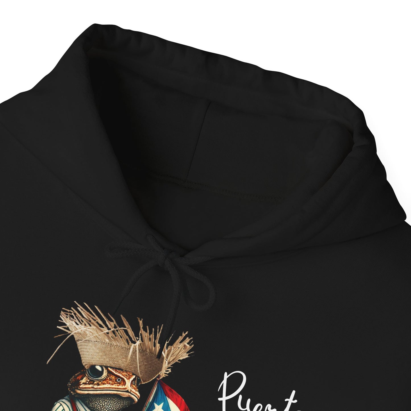 Puerto Rico Unisex Hoodie Sweatshirt Acho PR Pe Erre es Otra Cosa Sapo Concho Sweater | Negro | Diseño Exclusivo 4everBoricua