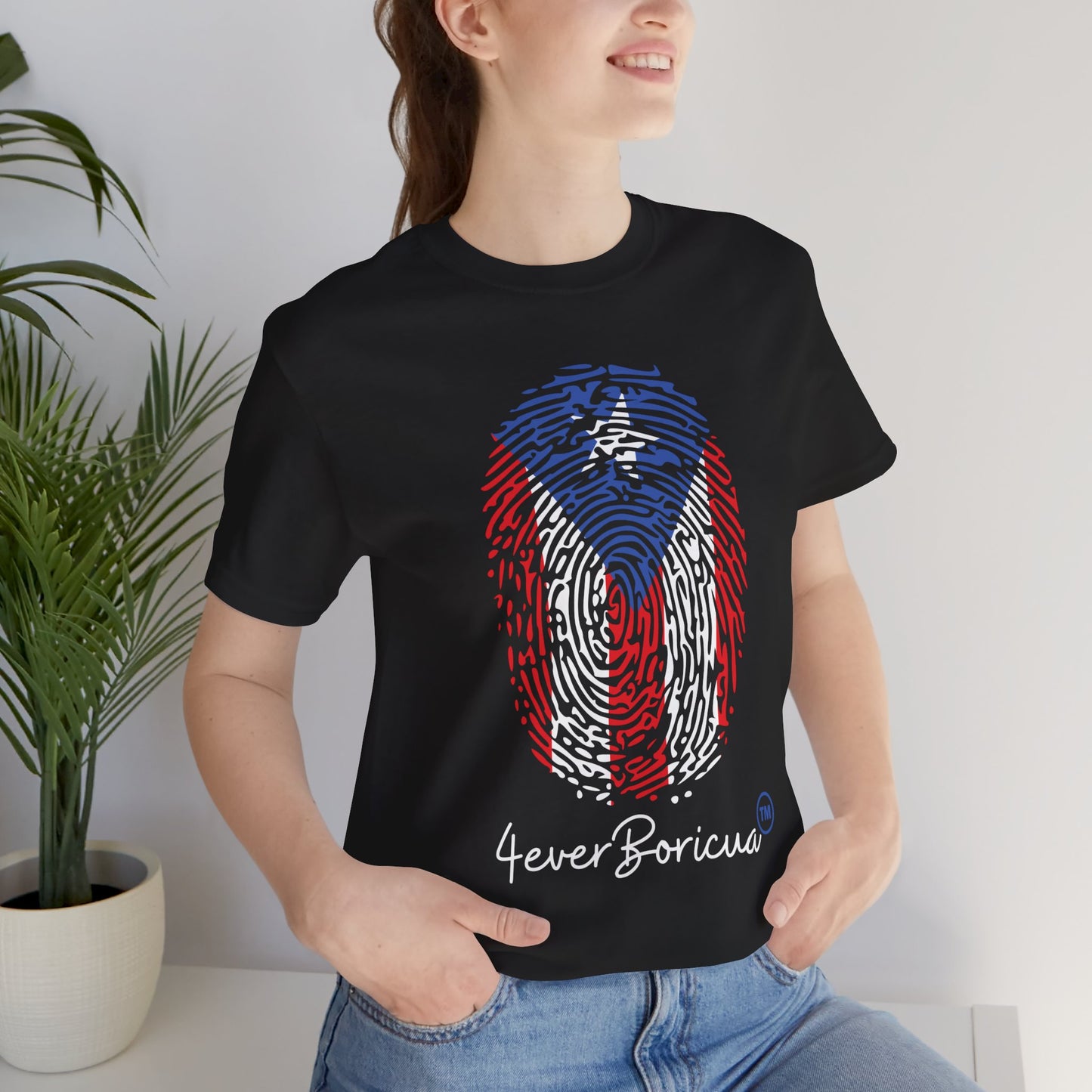 CAMISETAS PR PUERTO RICAN FLAG FINGERPRINT T-SHIRT | 4EVERBORICUA