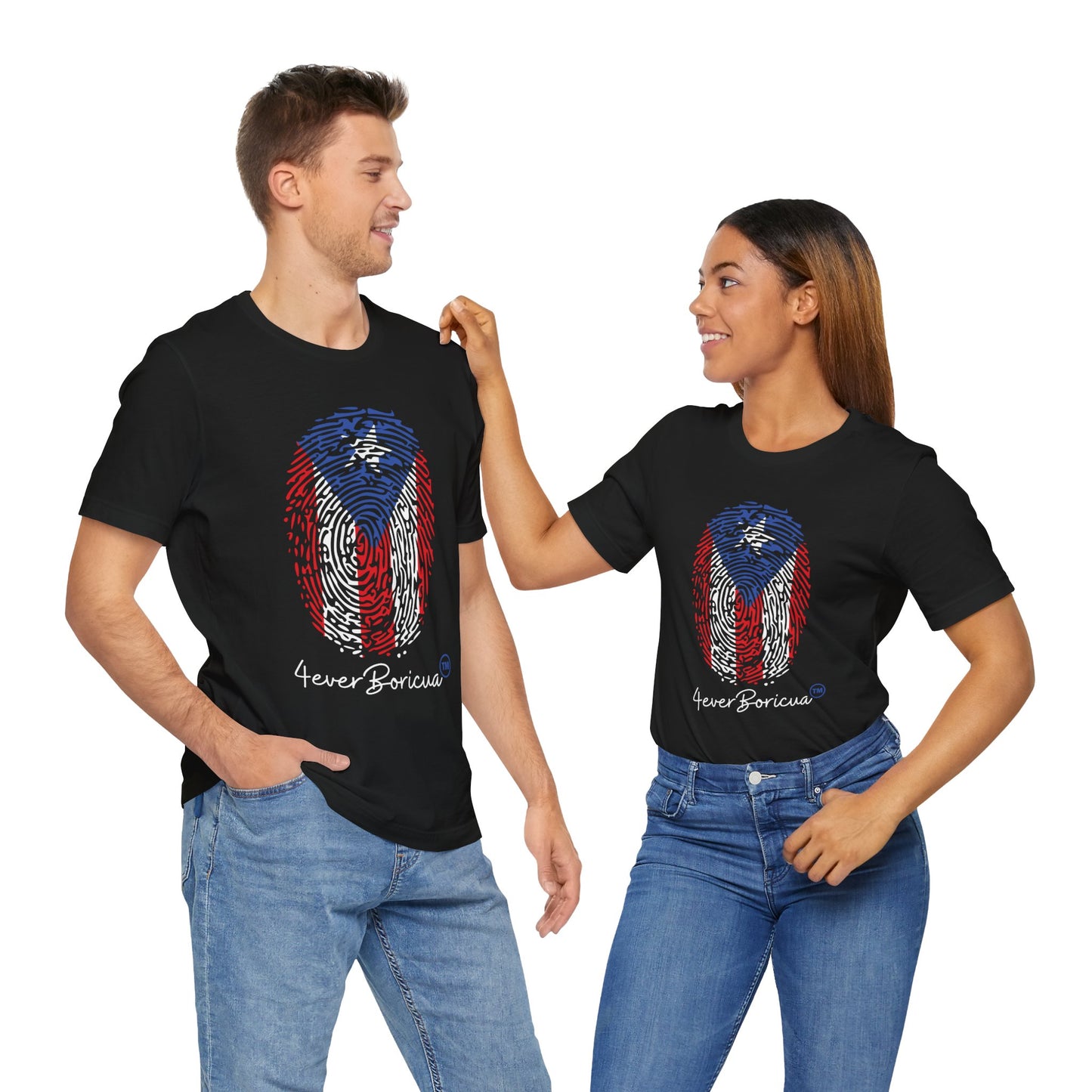 CAMISETAS PR PUERTO RICAN FLAG FINGERPRINT T-SHIRT | 4EVERBORICUA