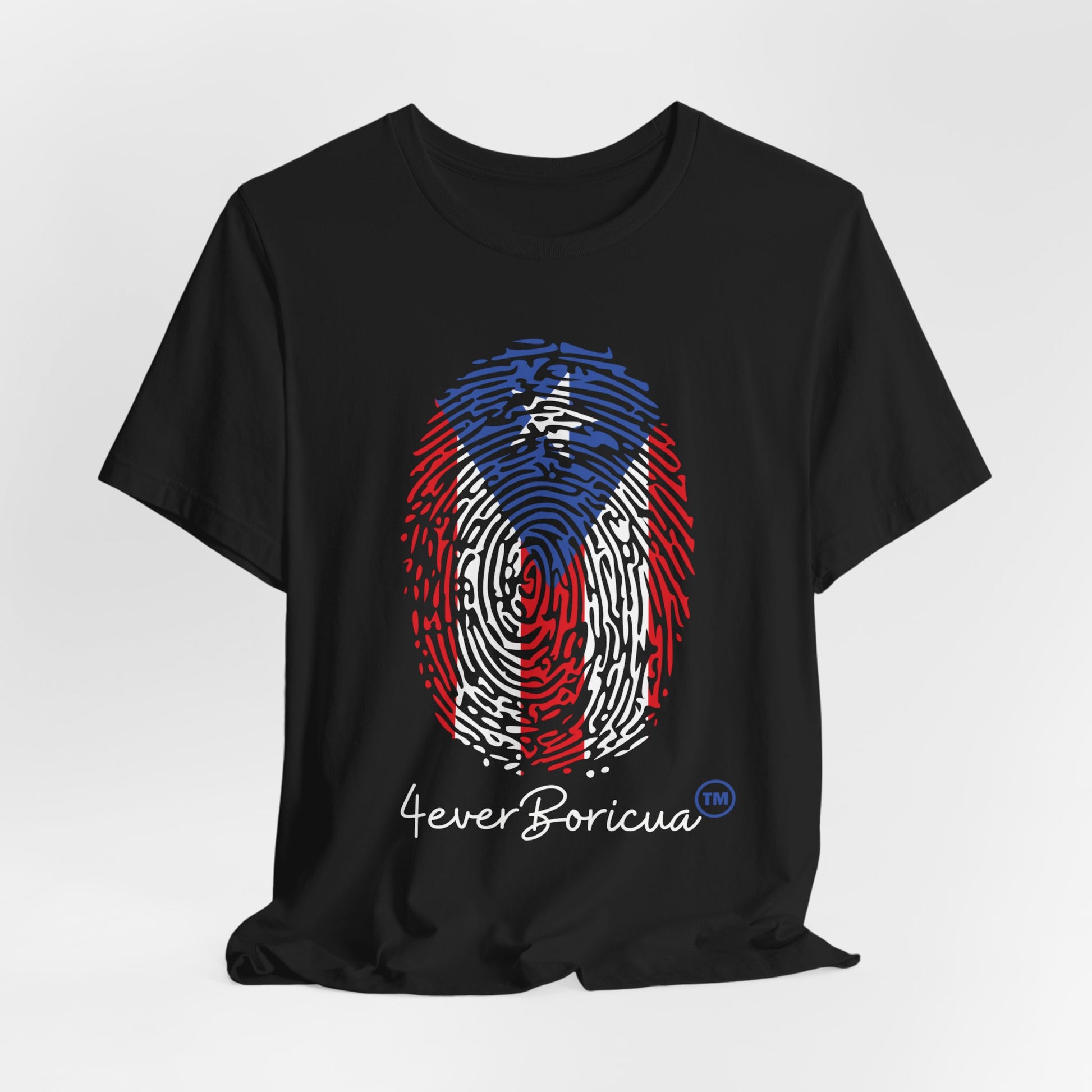 CAMISETA PR HUELLA BANDERA PUERTO RICO BORICUA SHIRT PUERTO RICAN FINGERPRINTS