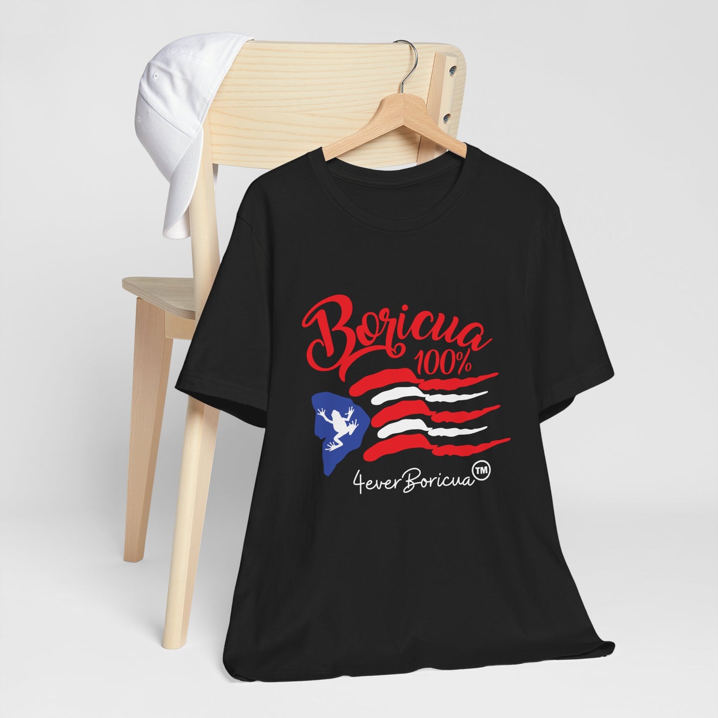 CAMISETAS PR BORICUA 100% COQUI AND FLAG T-SHIRT | 4EVERBORICUA