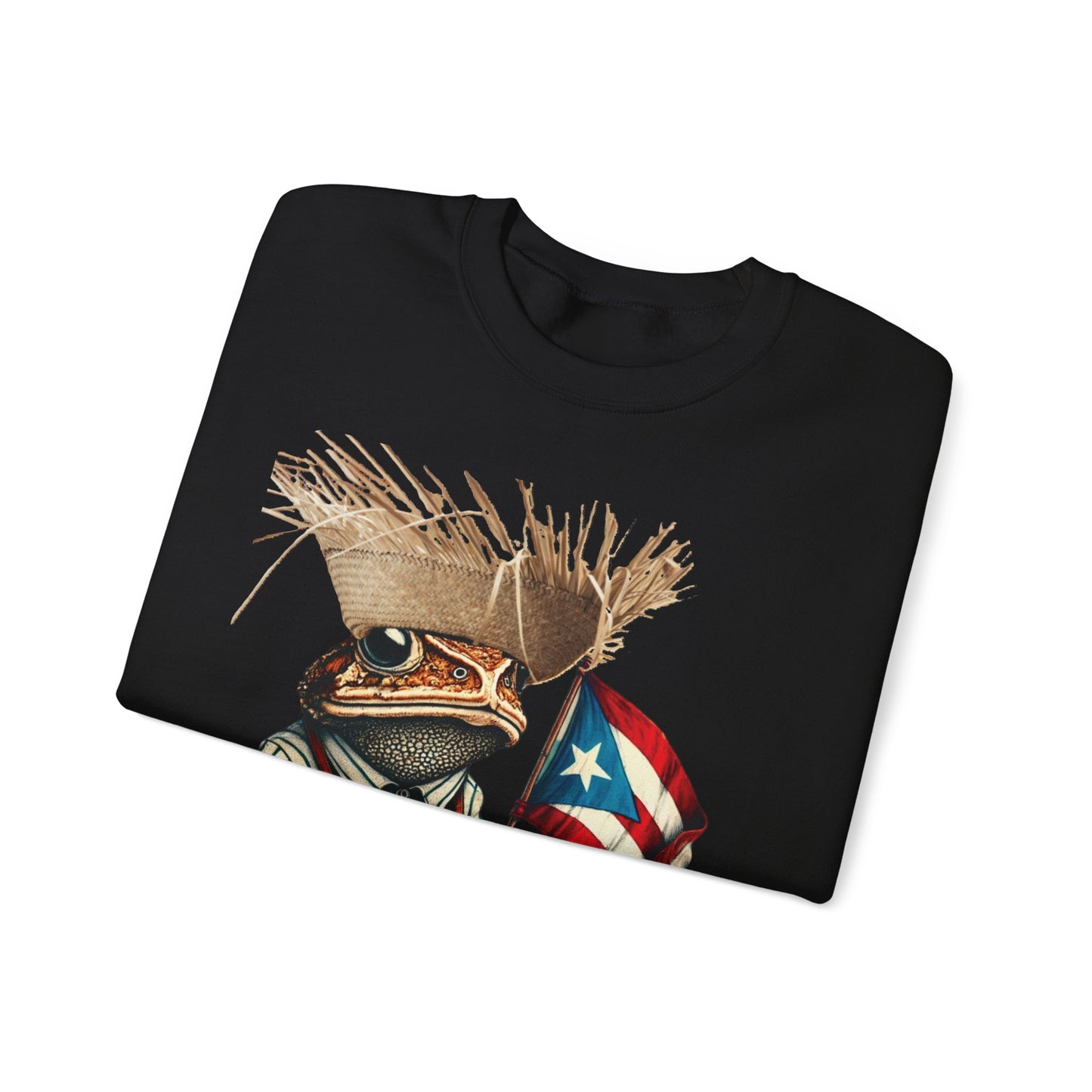 Acho PR es Otra Cosa Unisex Sweatshirt Sudadera Orgullo Boricua Diseño Exclusivo Sapo Concho Pava Bandera Pr | Negro | 4everBoricua
