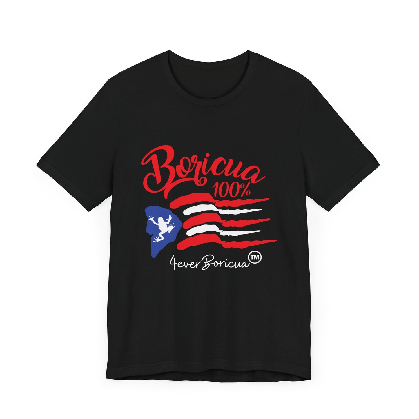 CAMISETAS PR BORICUA 100% COQUI AND FLAG T-SHIRT | 4EVERBORICUA