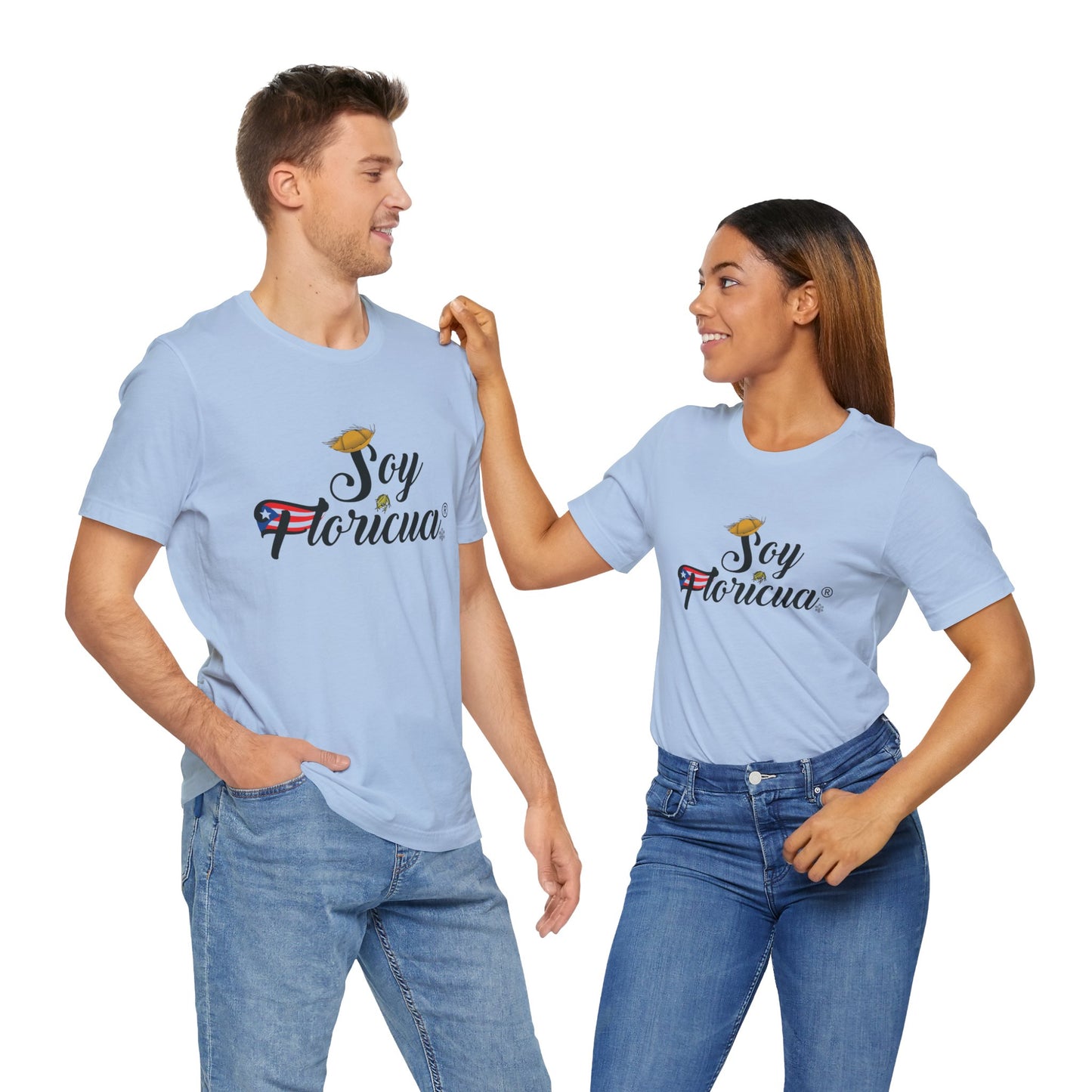 CAMISETA OFICIAL SOY FLORICUA MARCA REGISTRADA BABY BLUE |4EVERBORICUA