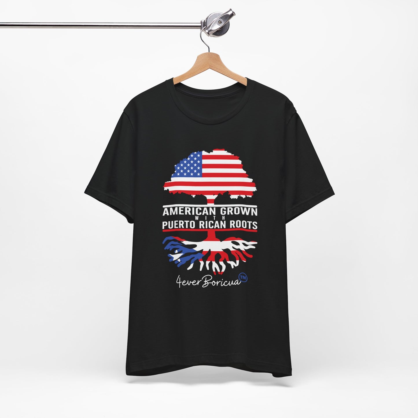 CAMISETAS PR SHIRT AMERICAN GROWN PUERTO RICAN ROOTS | 4EVERBORICUA