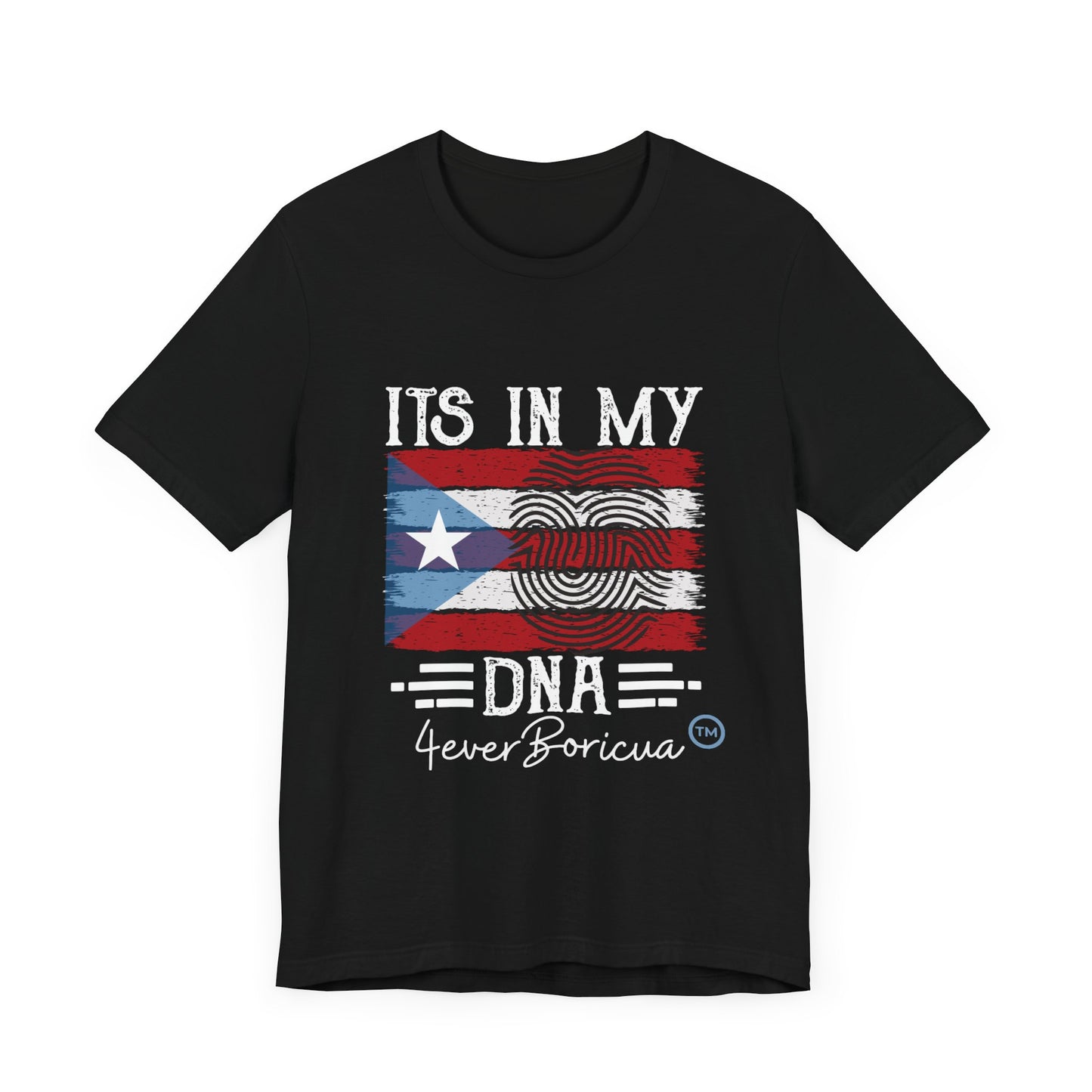 CAMISETA PR UNISEX PUERTO RICO IT'S IN MY DNA Black T-SHIRT | 4EVERBORICUA