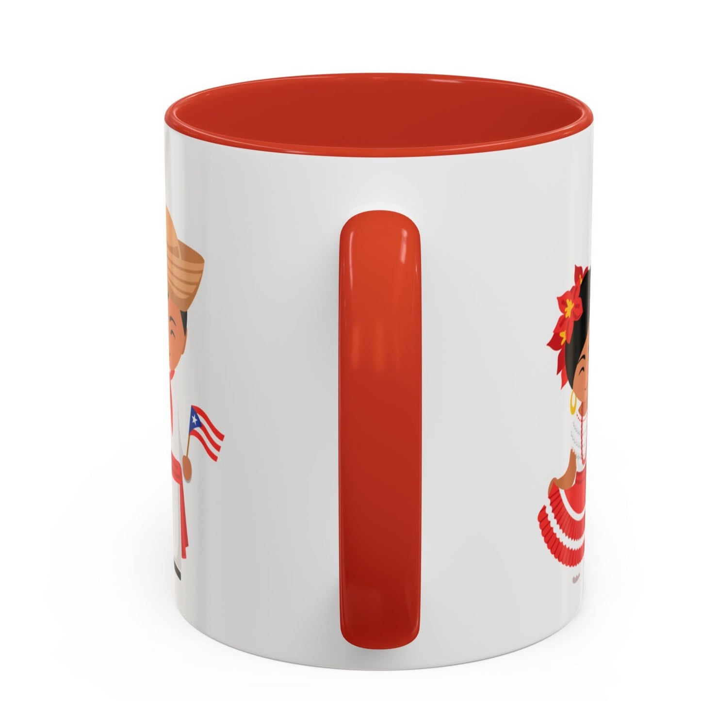 Taza Cup Coffee Mug Puerto Rico con el Morro, Coqui, Flor y Jibaritos | 4everboricua