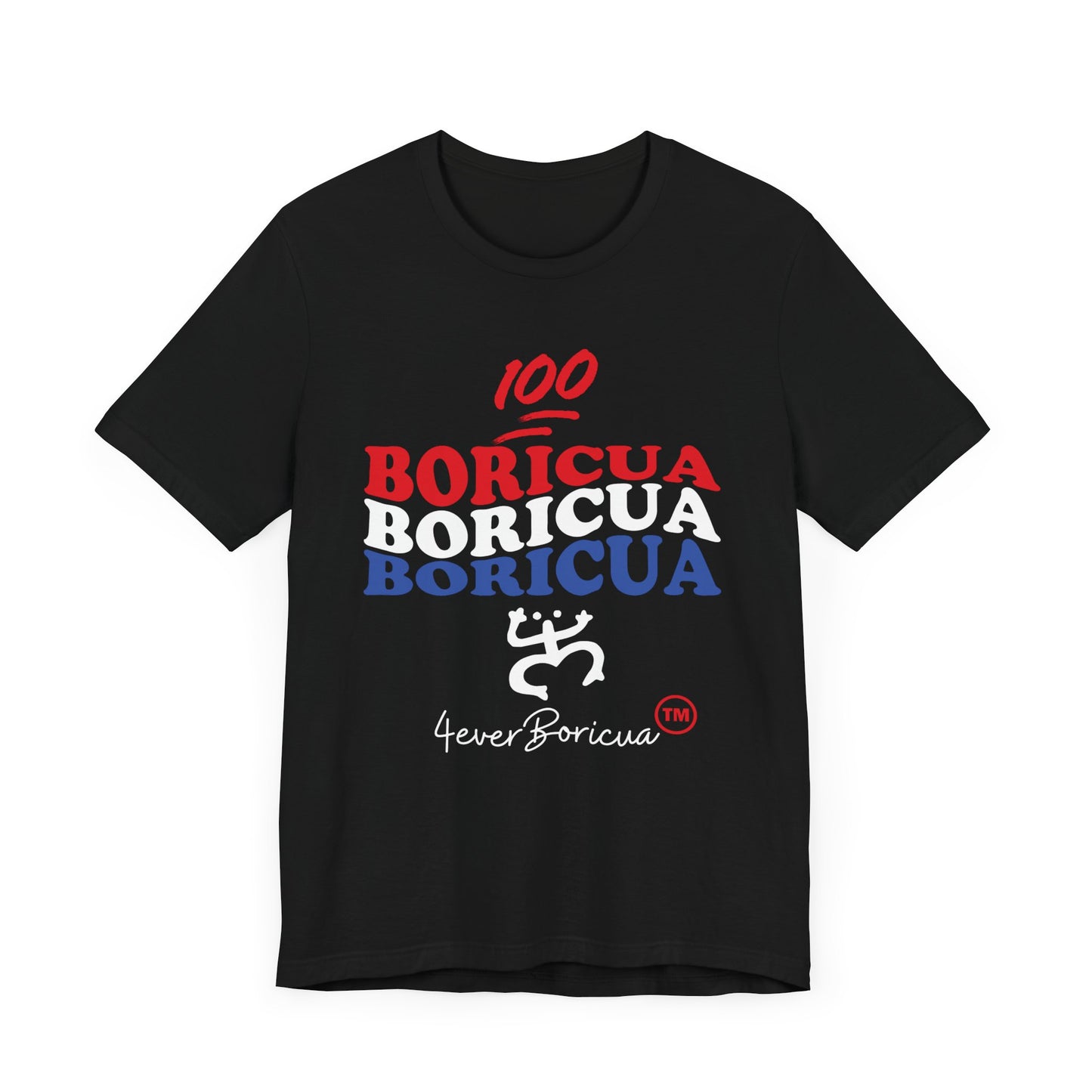 CAMISETAS PR UNISEX 100 BORICUA COQUI TAINO T-SHIRT | 4EVERBORICUA
