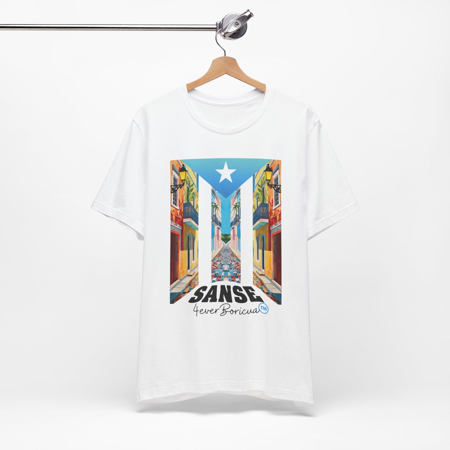 CAMISETA PR UNISEX FIESTAS DE LA SANSE T-SHIRT White | 4EVERBORICUA