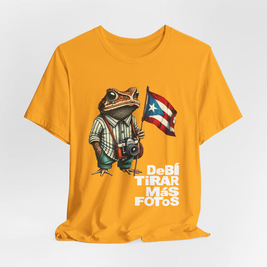 Camisetas PUERTO RICO Unisex DTMF Sapo Concho Gold Color T-Shirt 4VERBORICUA