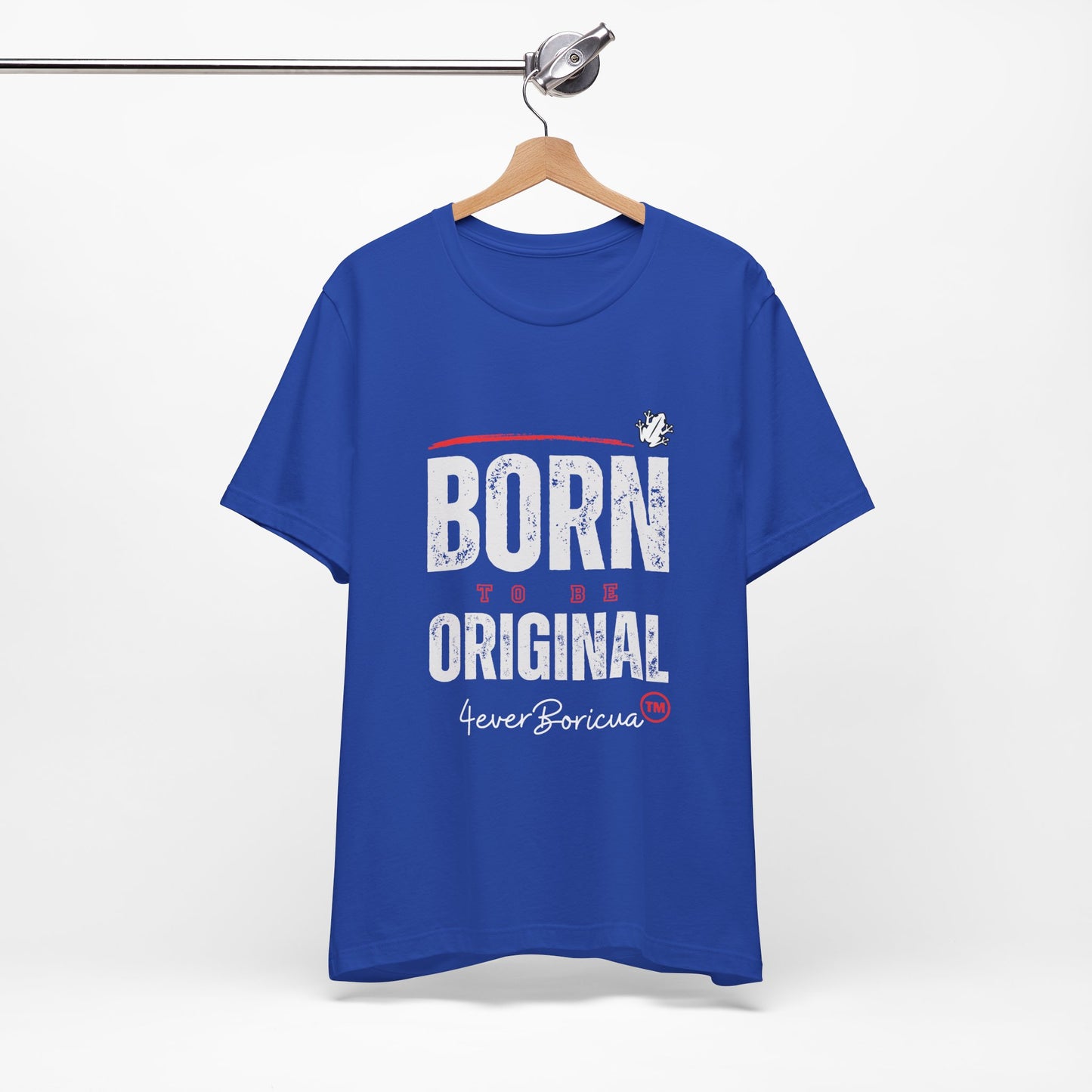 CAMISETAS PR PUERTO RICO SHIRTS BORN TO BE ORIGINAL BLUE |4EVERBORICUA
