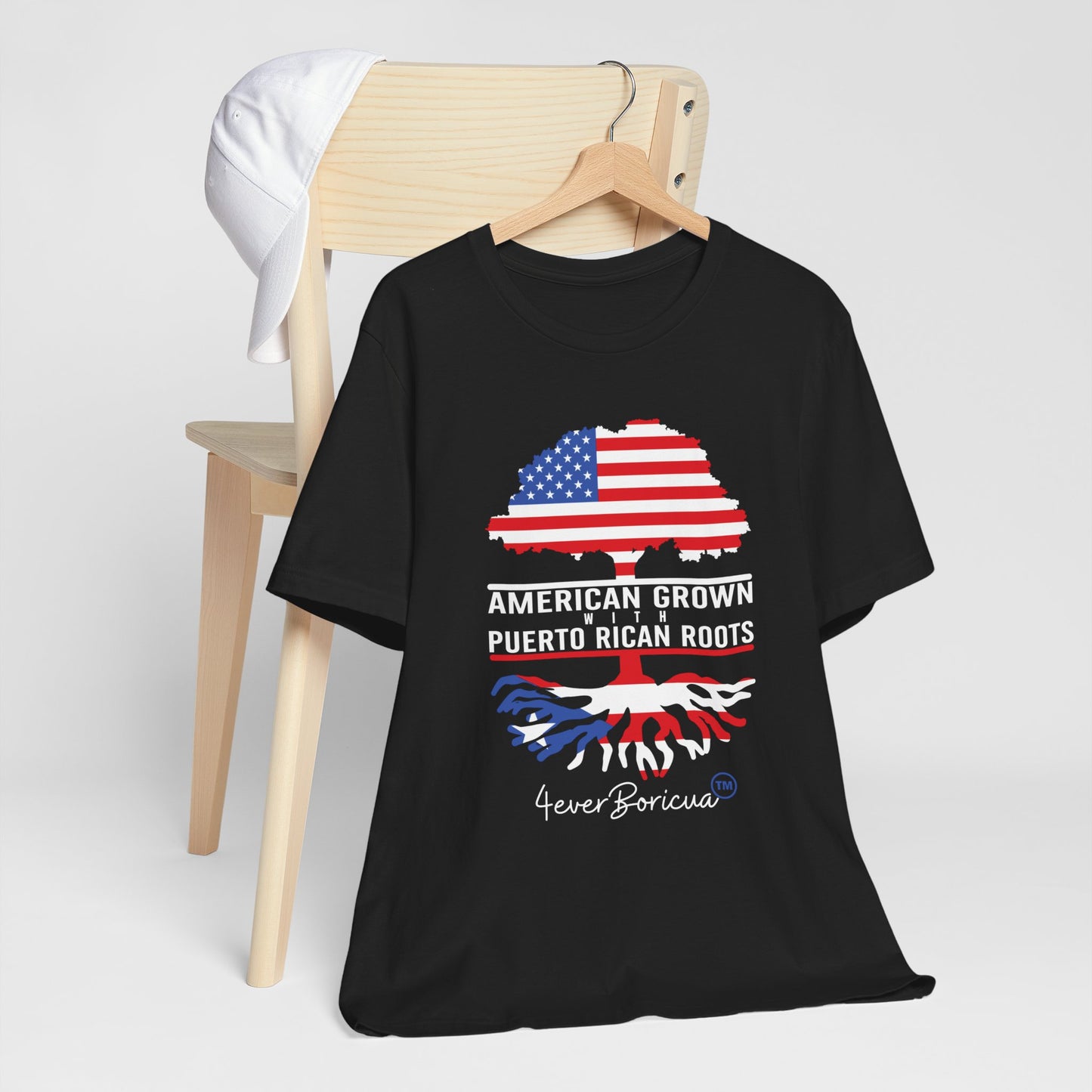 CAMISETAS PR SHIRT AMERICAN GROWN PUERTO RICAN ROOTS | 4EVERBORICUA