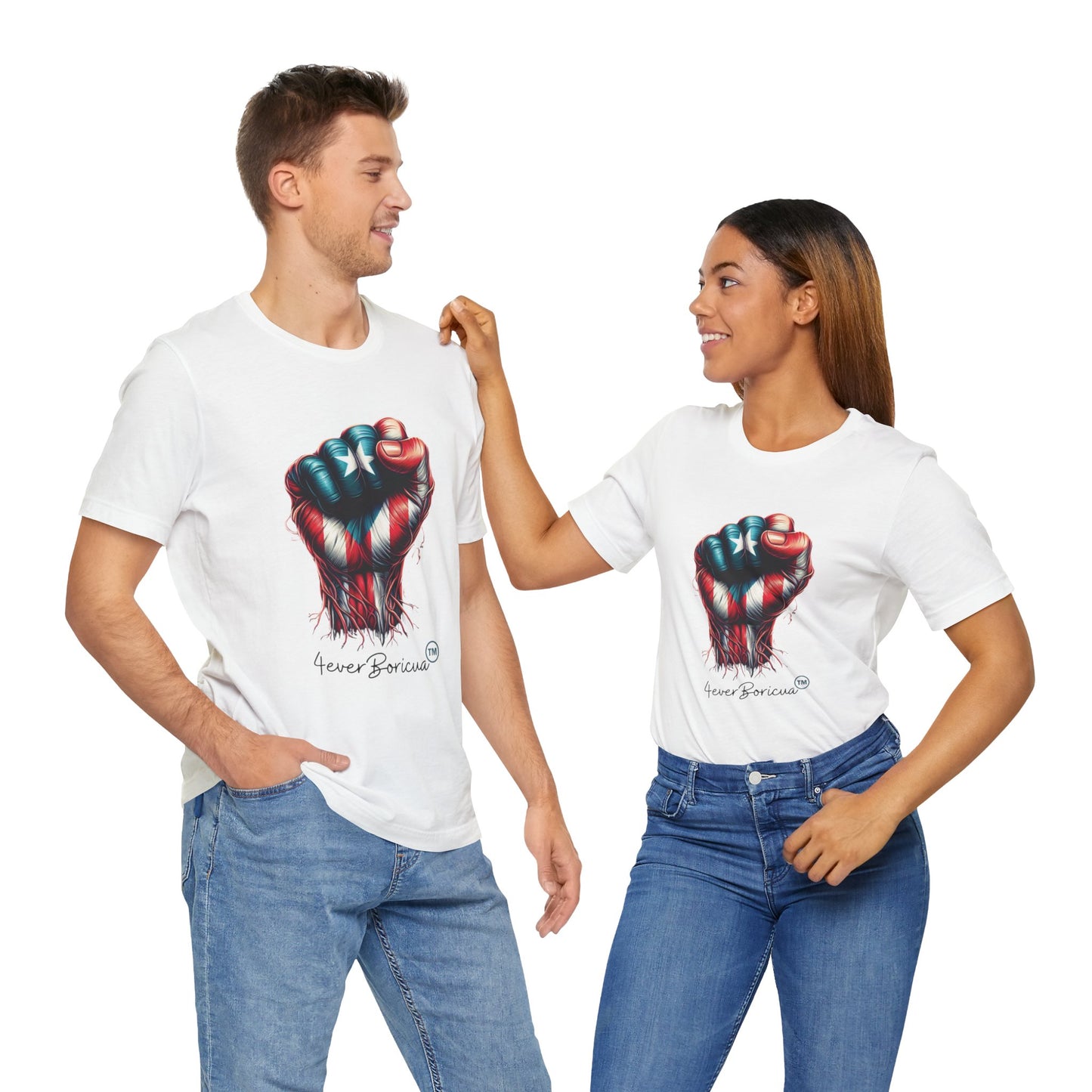 CAMISETAS PR UNISEX PUERTO RICAN POWER T-SHIRT White | 4EVERBORICUA