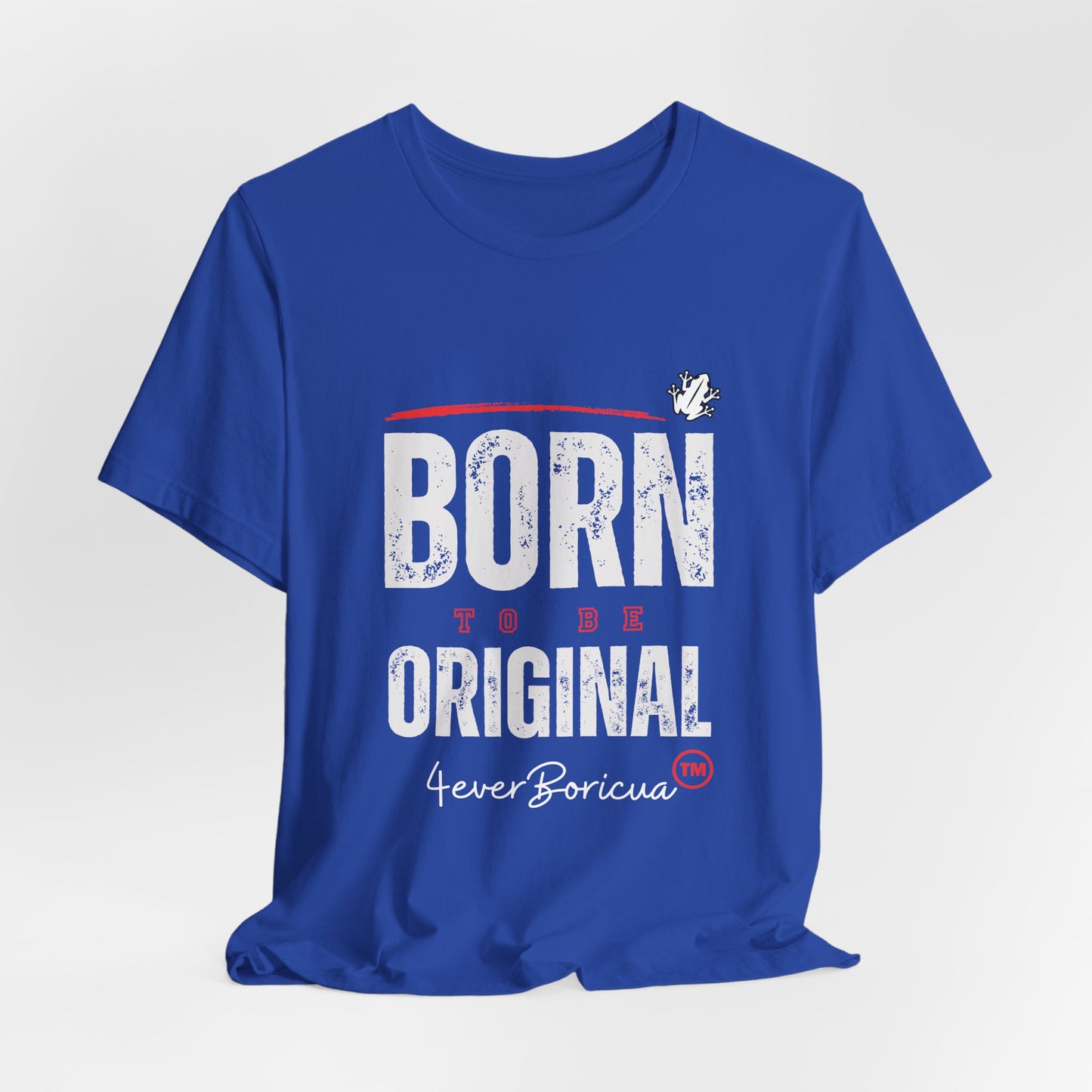 CAMISETAS PR PUERTO RICO SHIRTS BORN TO BE ORIGINAL BLUE |4EVERBORICUA