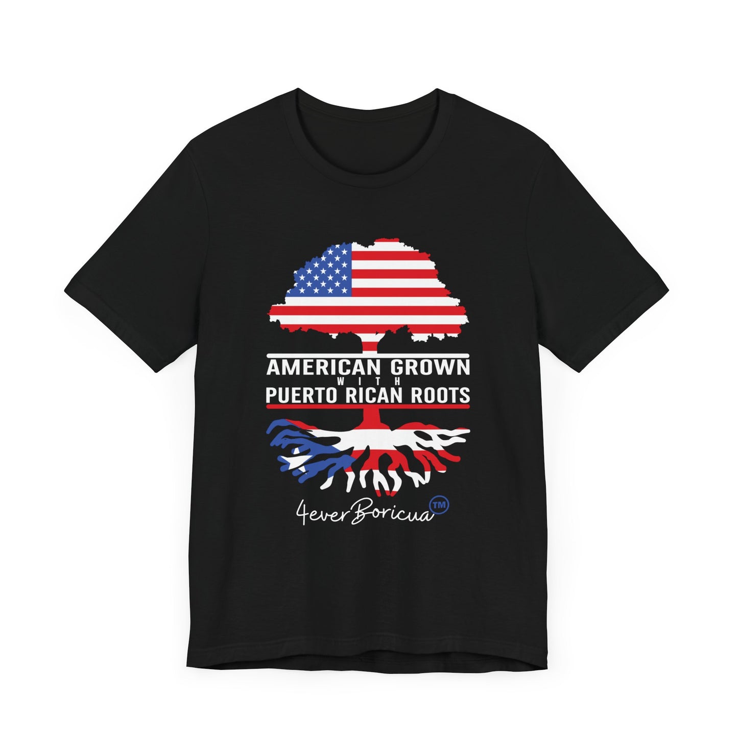 CAMISETAS PR SHIRT AMERICAN GROWN PUERTO RICAN ROOTS | 4EVERBORICUA
