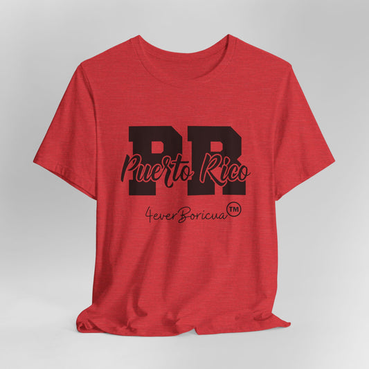CAMISETAS PR PUERTO RICO UNISEX RED COLOR T-SHIRT | 4EVERBORICUA