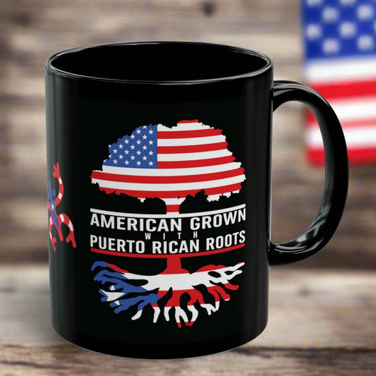TAZA AMERICAN GROWN PUERTO RICAN ROOTS CUP COFFEE MUG | 4EVERBORICUA