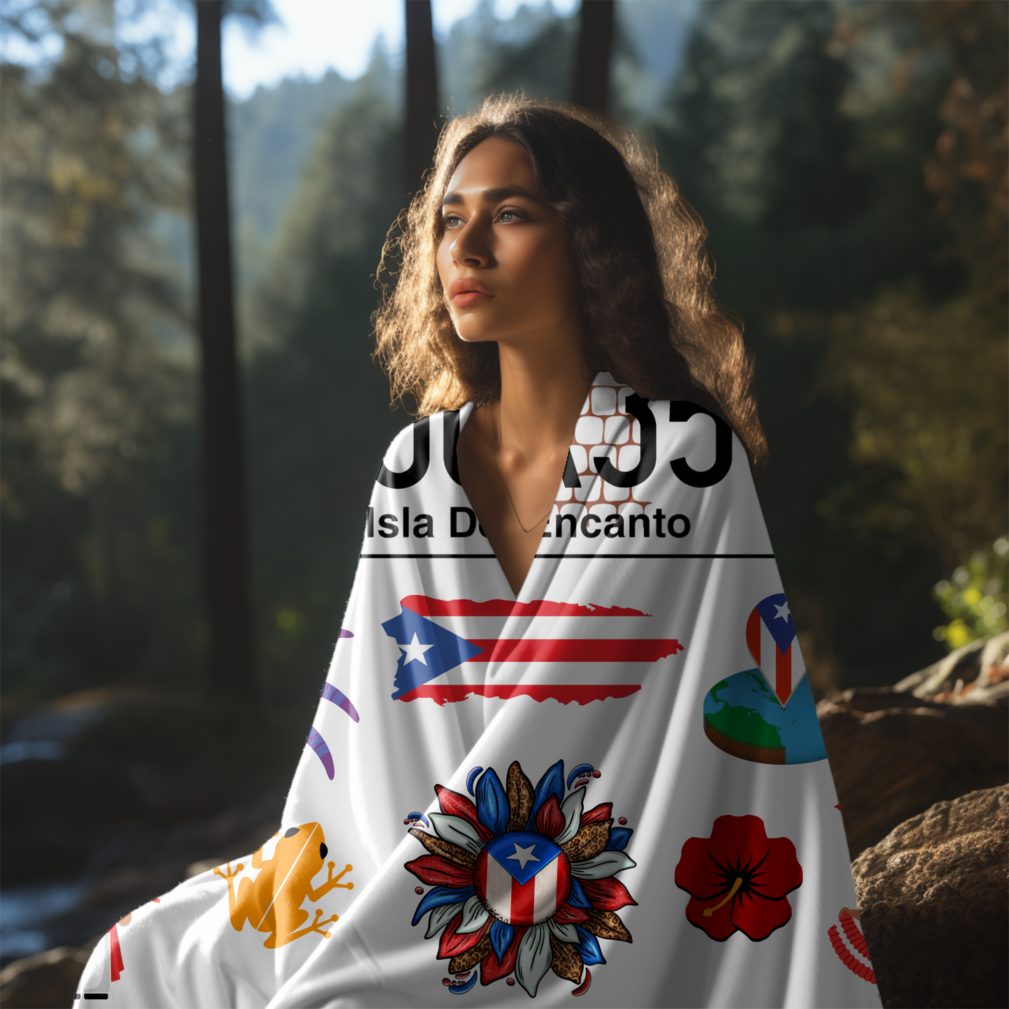 PUERTO RICO FRAZADA THROW BLANKET Diseño original | 4EVERBORICUA