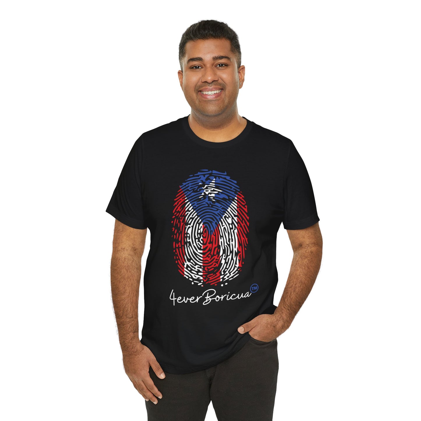CAMISETAS PR PUERTO RICAN FLAG FINGERPRINT T-SHIRT | 4EVERBORICUA