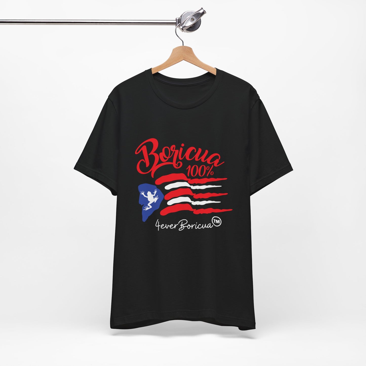 CAMISETAS PR BORICUA 100% COQUI AND FLAG T-SHIRT | 4EVERBORICUA