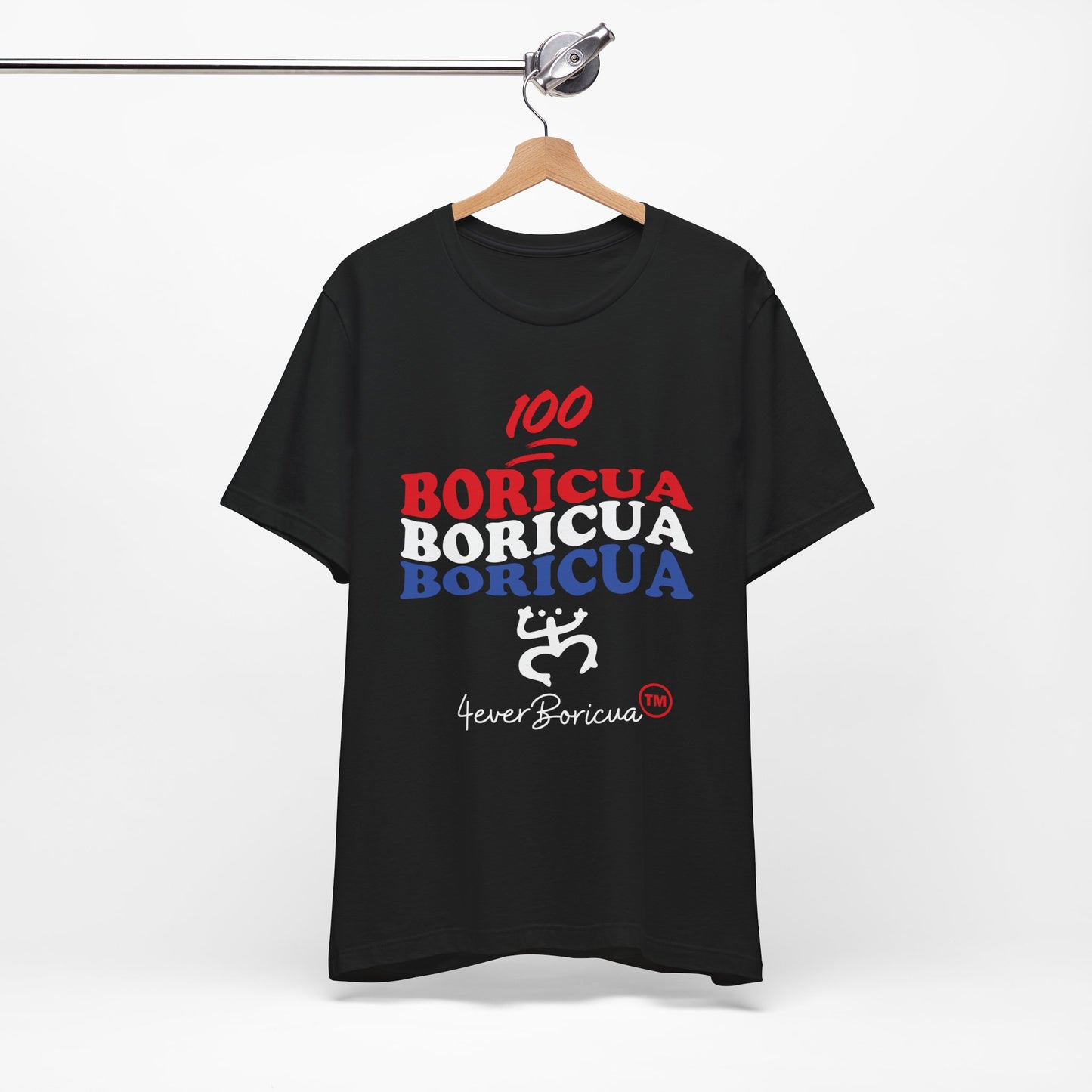CAMISETAS PR UNISEX 100 BORICUA COQUI TAINO T-SHIRT | 4EVERBORICUA