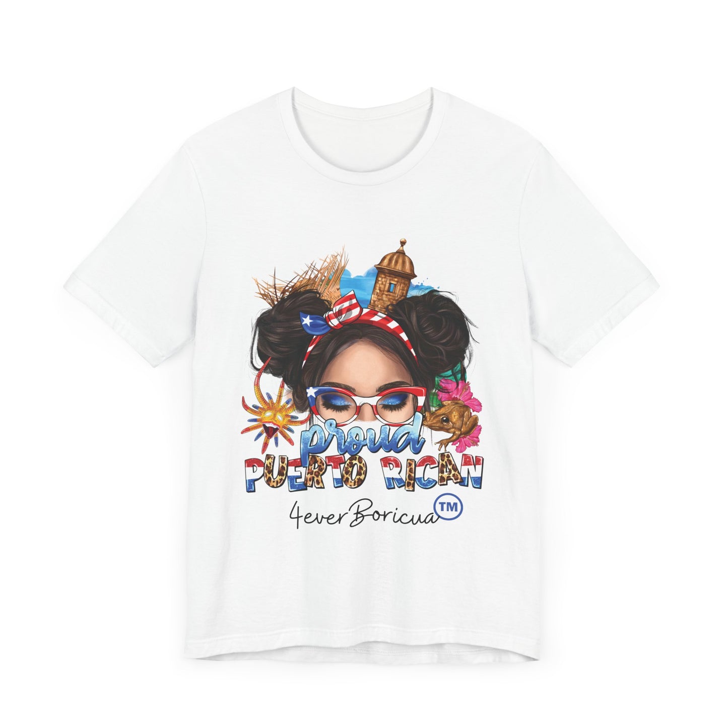 CAMISETA PUERTO RICO PROUD PUERTO RICAN T-SHIRT White| 4EVERBORICUA
