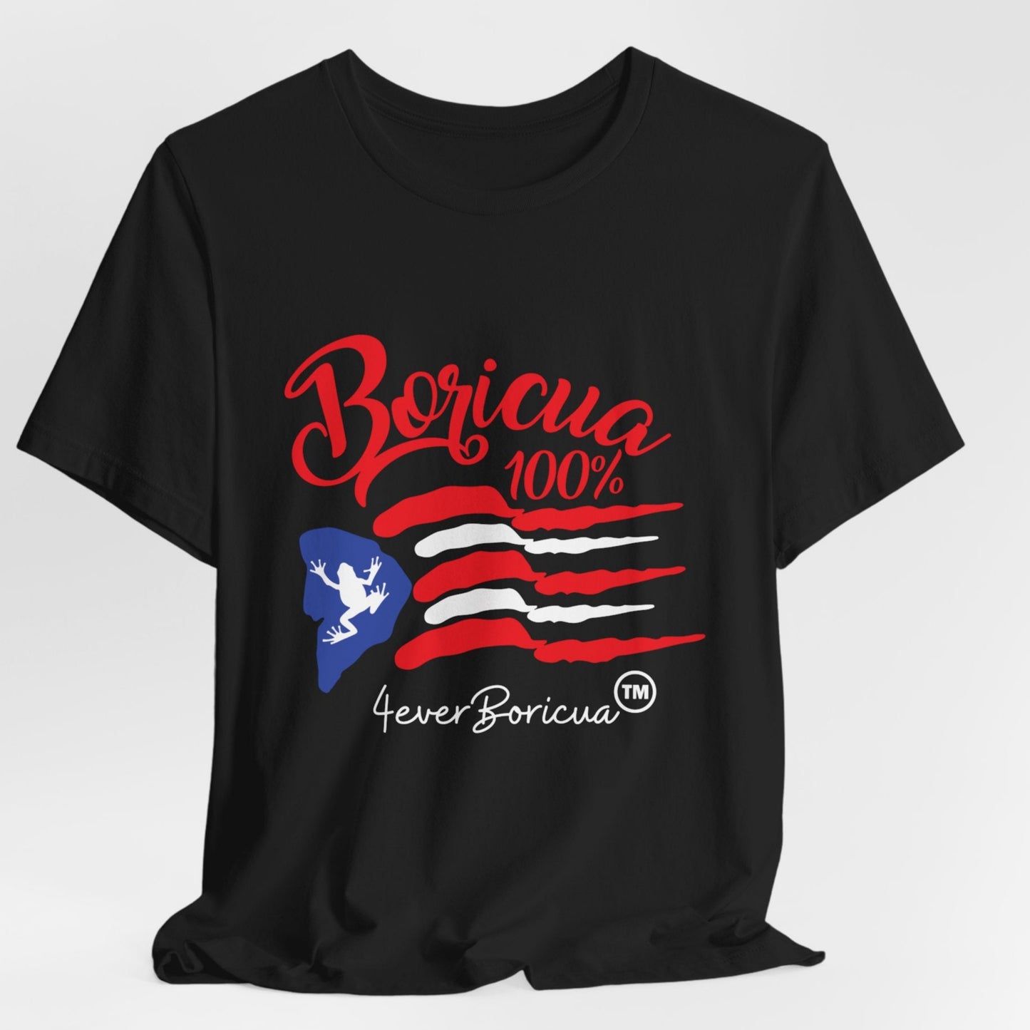 CAMISETAS PR BORICUA 100% COQUI AND FLAG T-SHIRT | 4EVERBORICUA