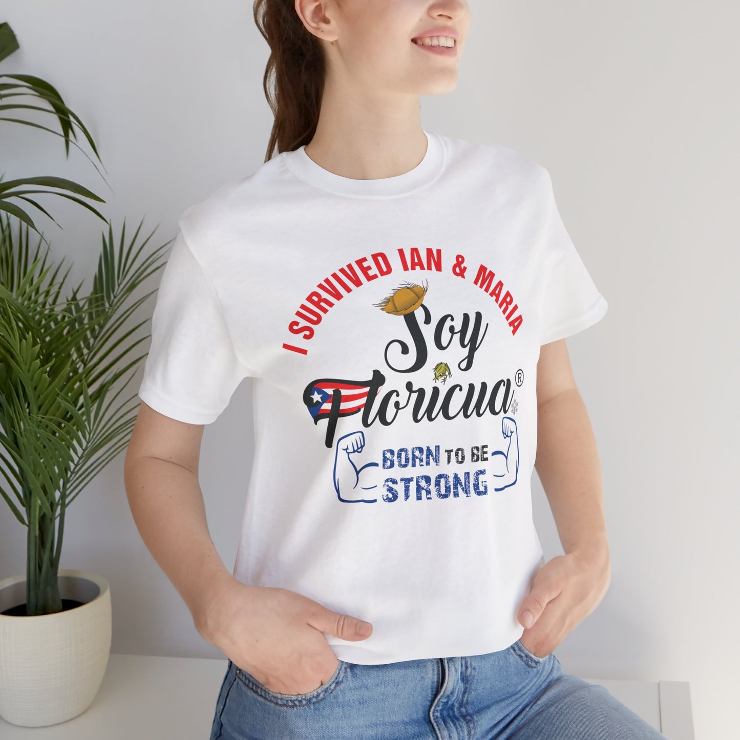 CAMISETAS PR SOY FLORICUA BORN TO BE STRONG SHIRT | 4EVERBORICUA