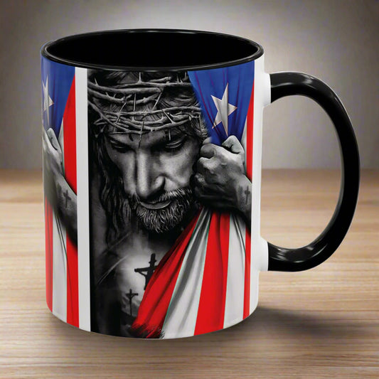 TAZA JESÚS AMA A PUERTO RICO - Jesus Loves PR Mug |4EVERBORICUA
