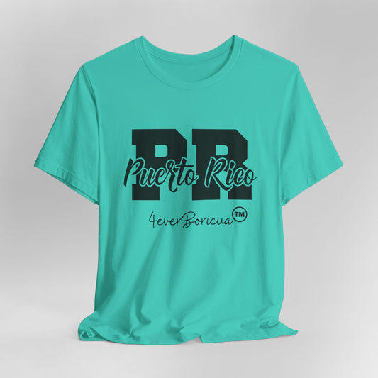 CAMISETAS PR PUERTO RICO UNISEX TEAL COLOR T-SHIRT | 4EVERBORICUA