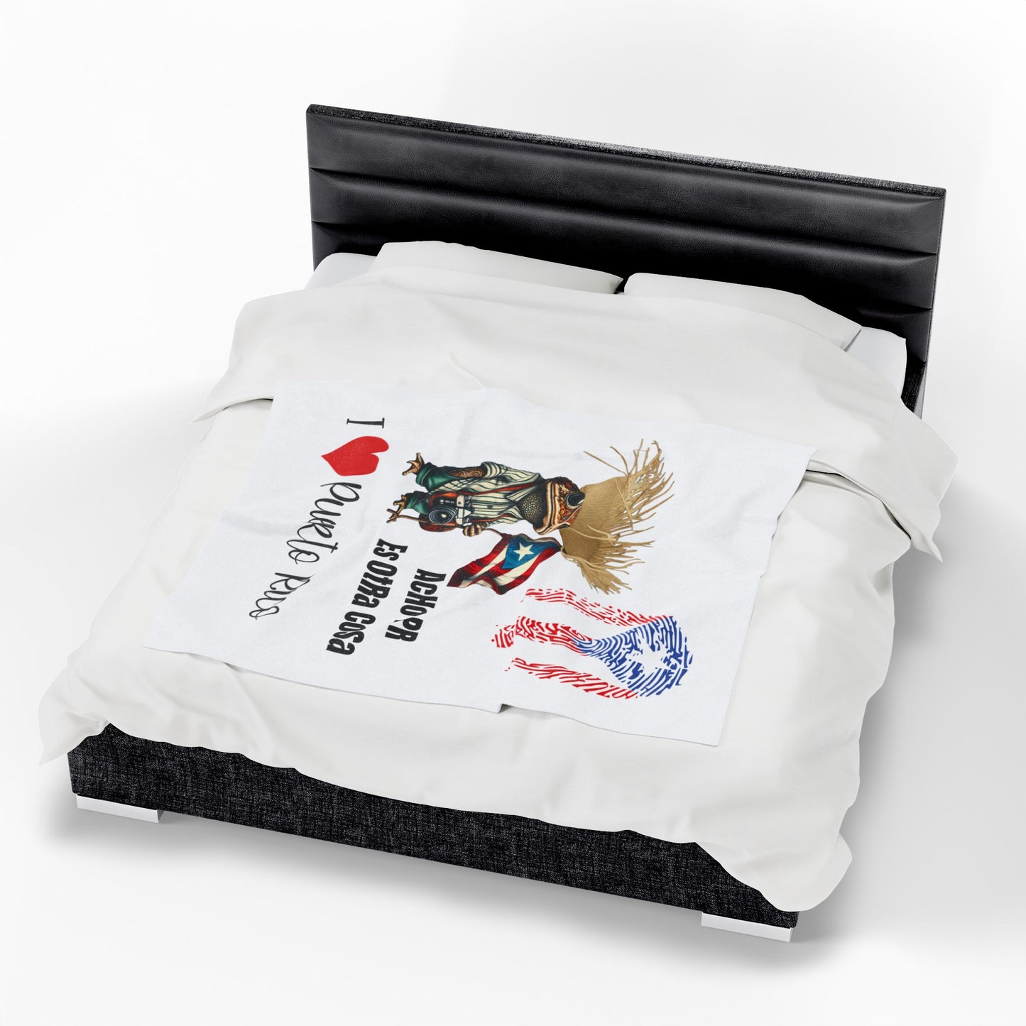 Frazada Frisa de Puerto Rico 50x60 Acho PR es Otra Cosa Puerto Rican Blanket Diseño Exclusivo - Free Shipping