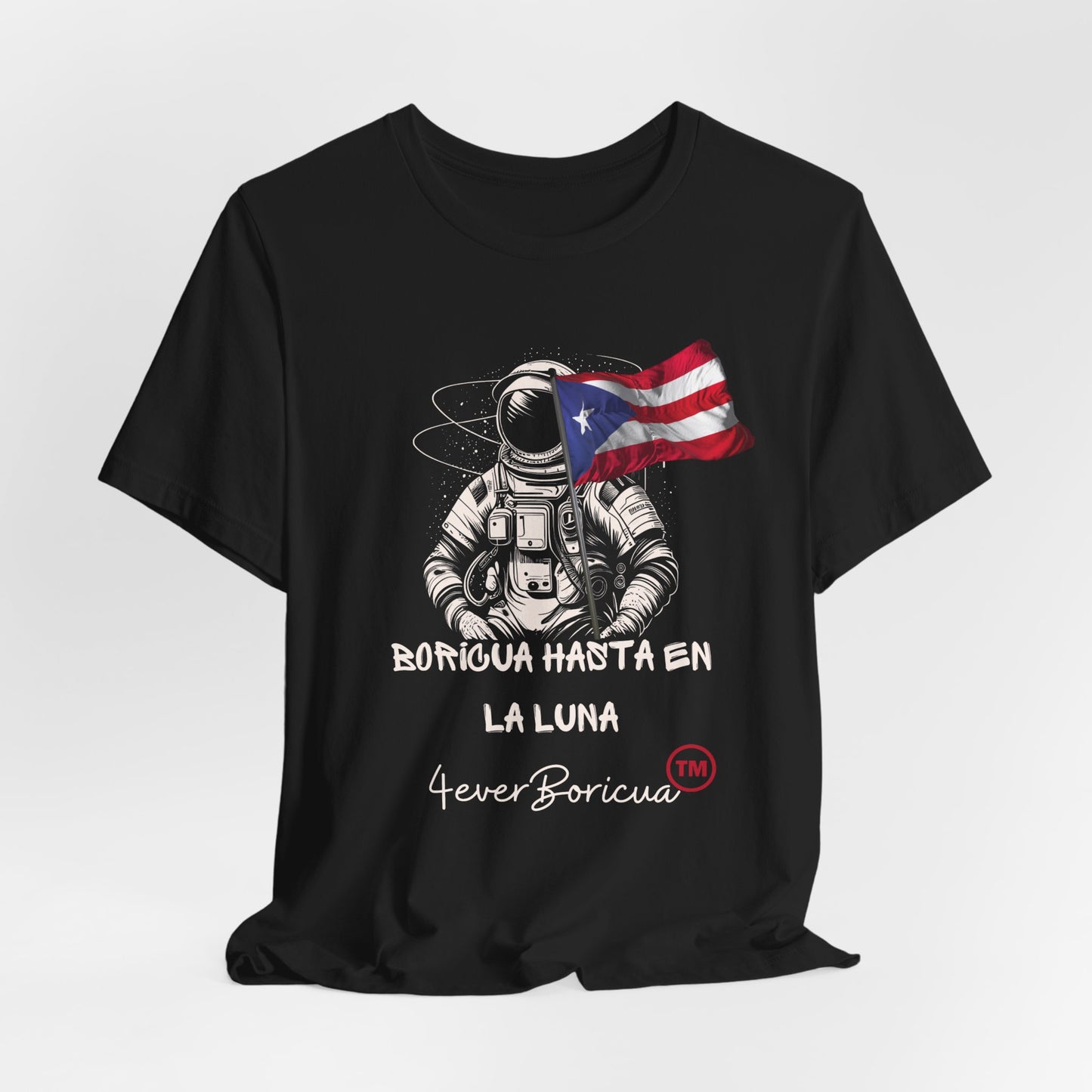 CAMISETA ASTRONAUTA PR PUERTO RICO BANDERA BORICUA HASTA LA LUNA
