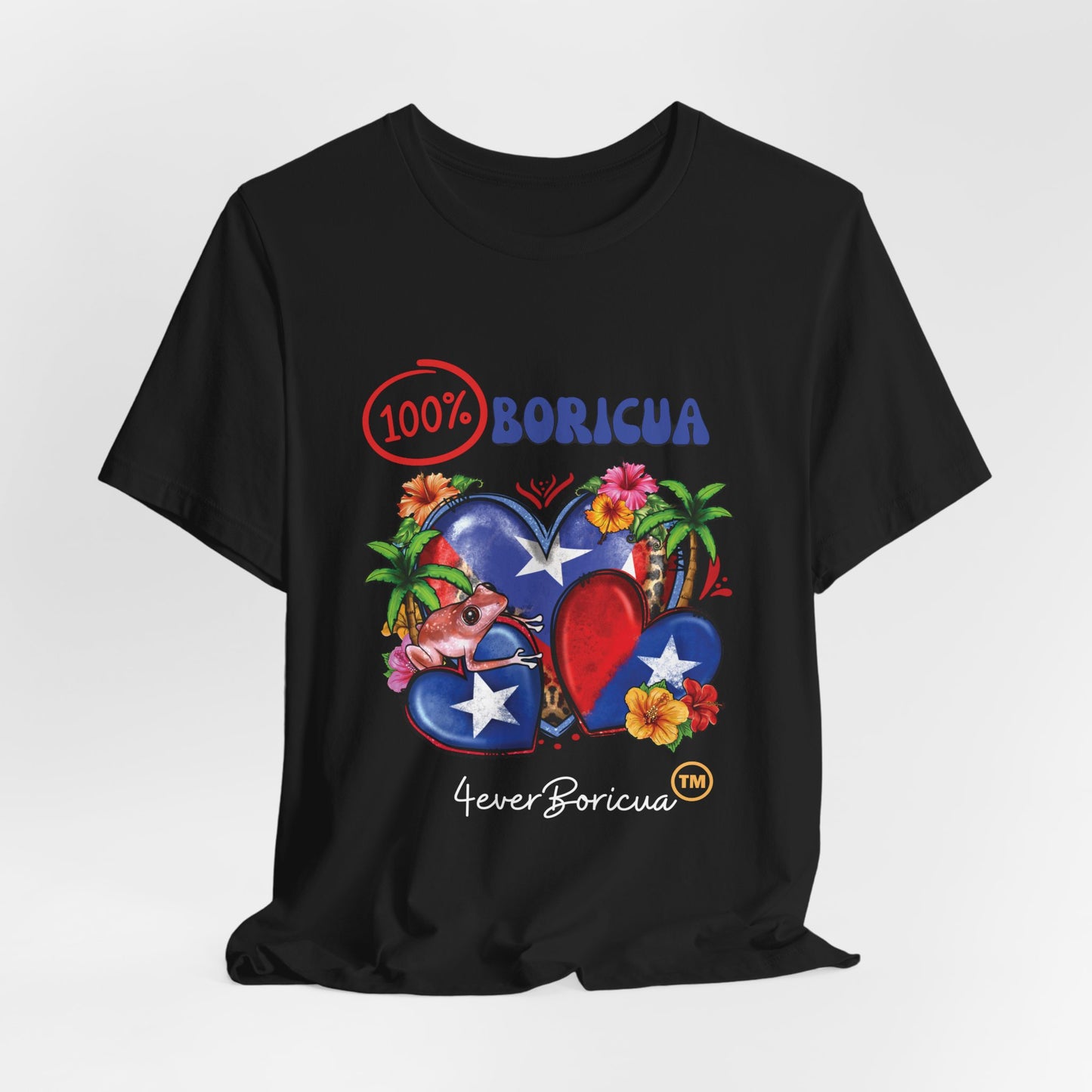 CAMISETA PR PUERTO RICO 100% BORICUA