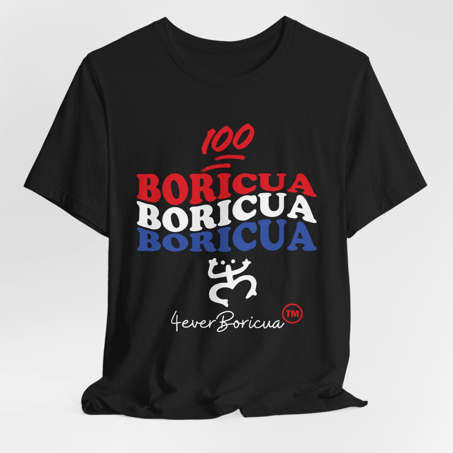 CAMISETAS PR UNISEX 100 BORICUA COQUI TAINO T-SHIRT | 4EVERBORICUA