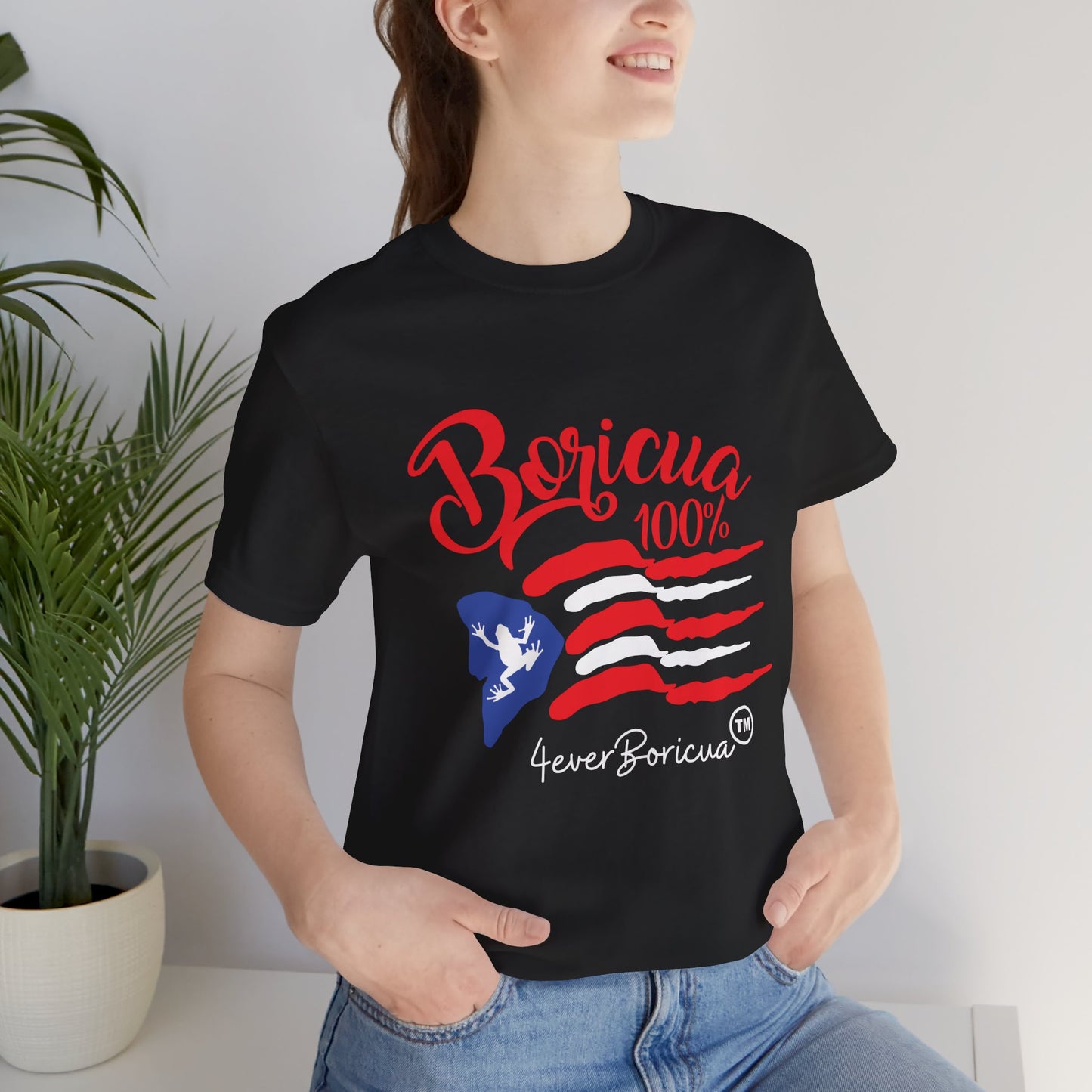 CAMISETAS PR BORICUA 100% COQUI AND FLAG T-SHIRT | 4EVERBORICUA
