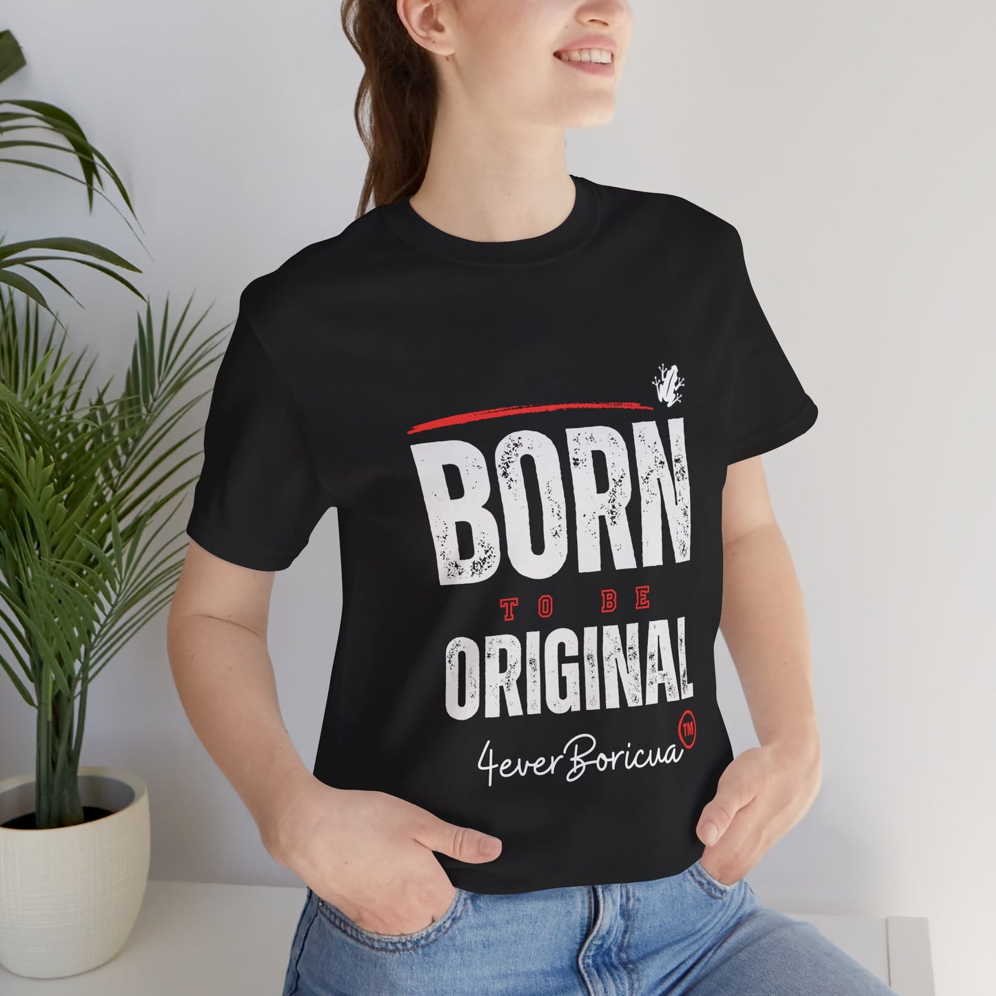 CAMISETAS PR UNISEX COQUI BORN TO BE ORIGINAL BLACK T-SHIRT |4EVERBORICUA