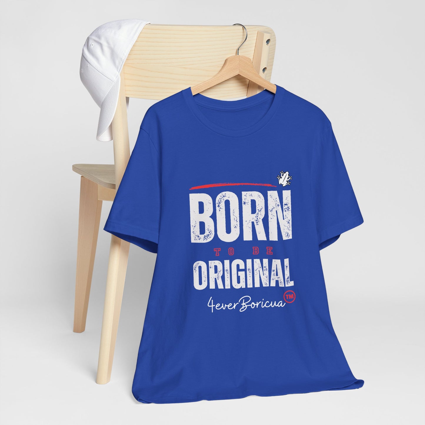 CAMISETAS PR PUERTO RICO SHIRTS BORN TO BE ORIGINAL BLUE |4EVERBORICUA