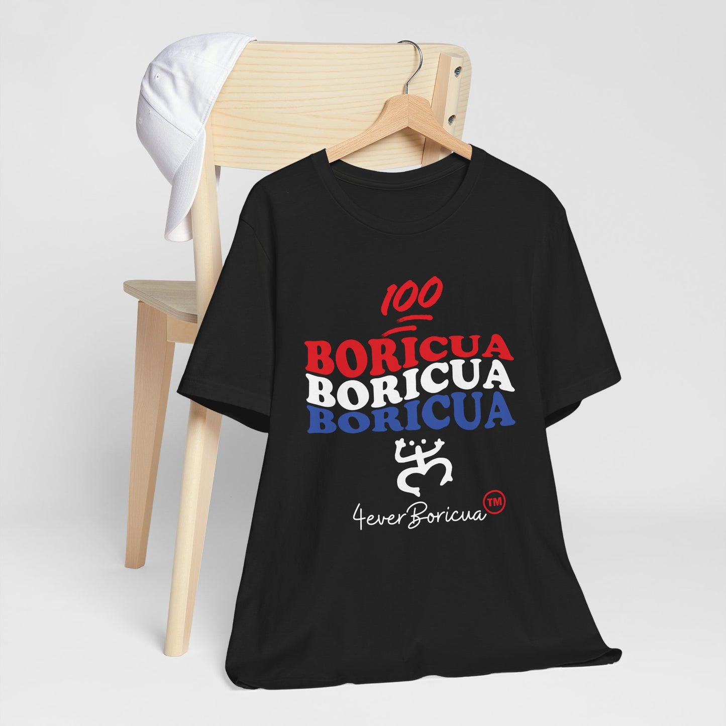 CAMISETAS PR UNISEX 100 BORICUA COQUI TAINO T-SHIRT | 4EVERBORICUA