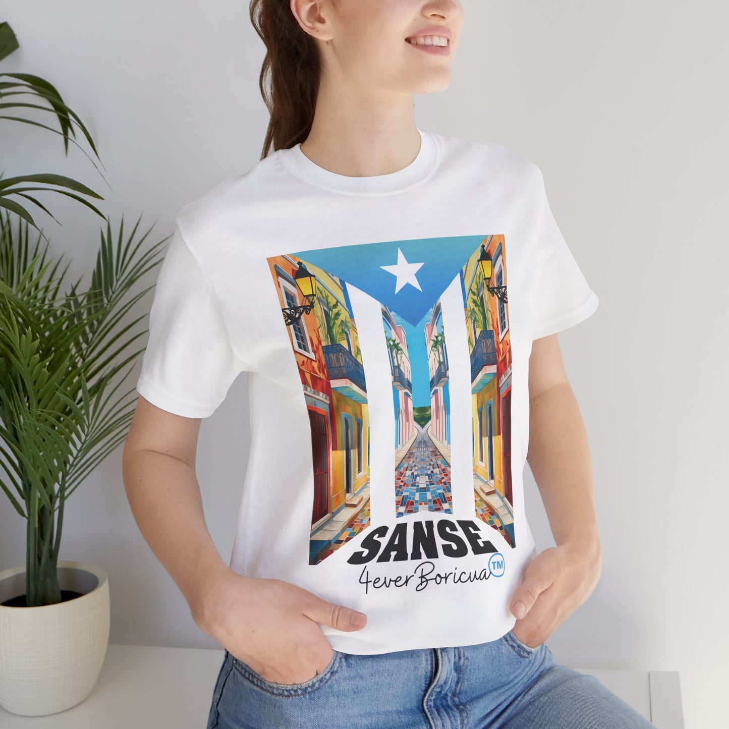 CAMISETA PR UNISEX FIESTAS DE LA SANSE T-SHIRT White | 4EVERBORICUA