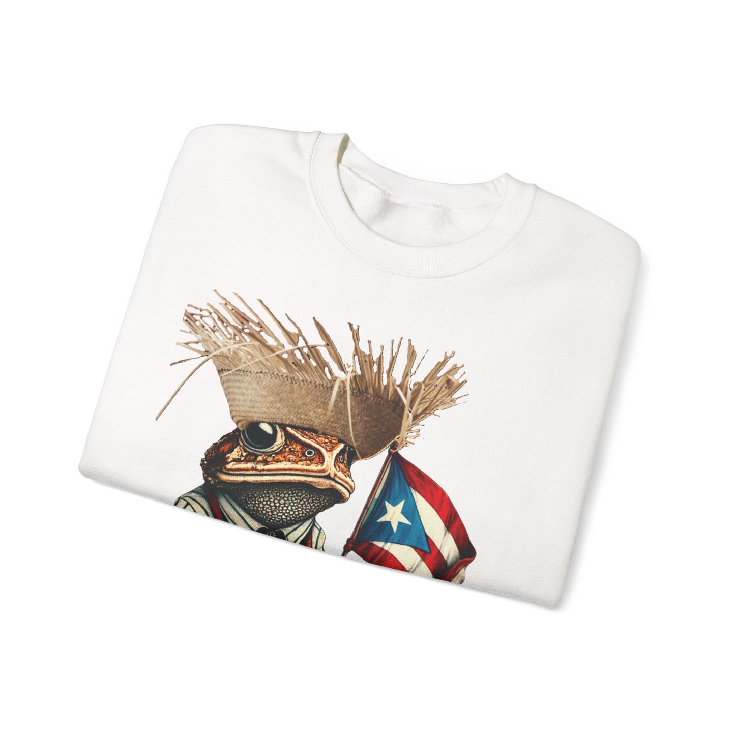 Acho PR es Otra Cosa Unisex Sweatshirt Sudadera Orgullo Boricua Diseño Exclusivo Sapo Concho Pava Bandera Pr | Blanca | 4everBoricua