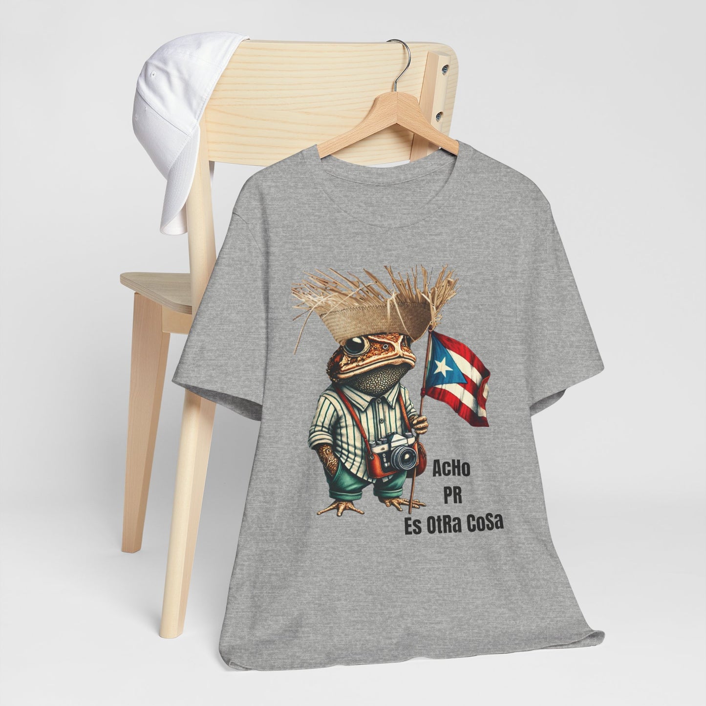 ACHO PR ES OTRA COSA SAPO CONCHO Camisetas Puerto Rico Shirts Unisex Gris | 4EVERBORICUA