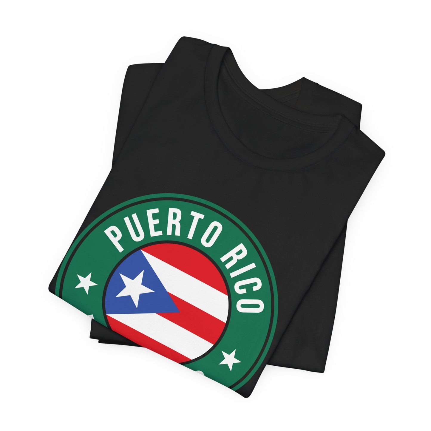 CAMISETAS PR UNISEX PUERTO RICO GREEN SEAL AND FLAG T-SHIRT | 4EVERBORICUA