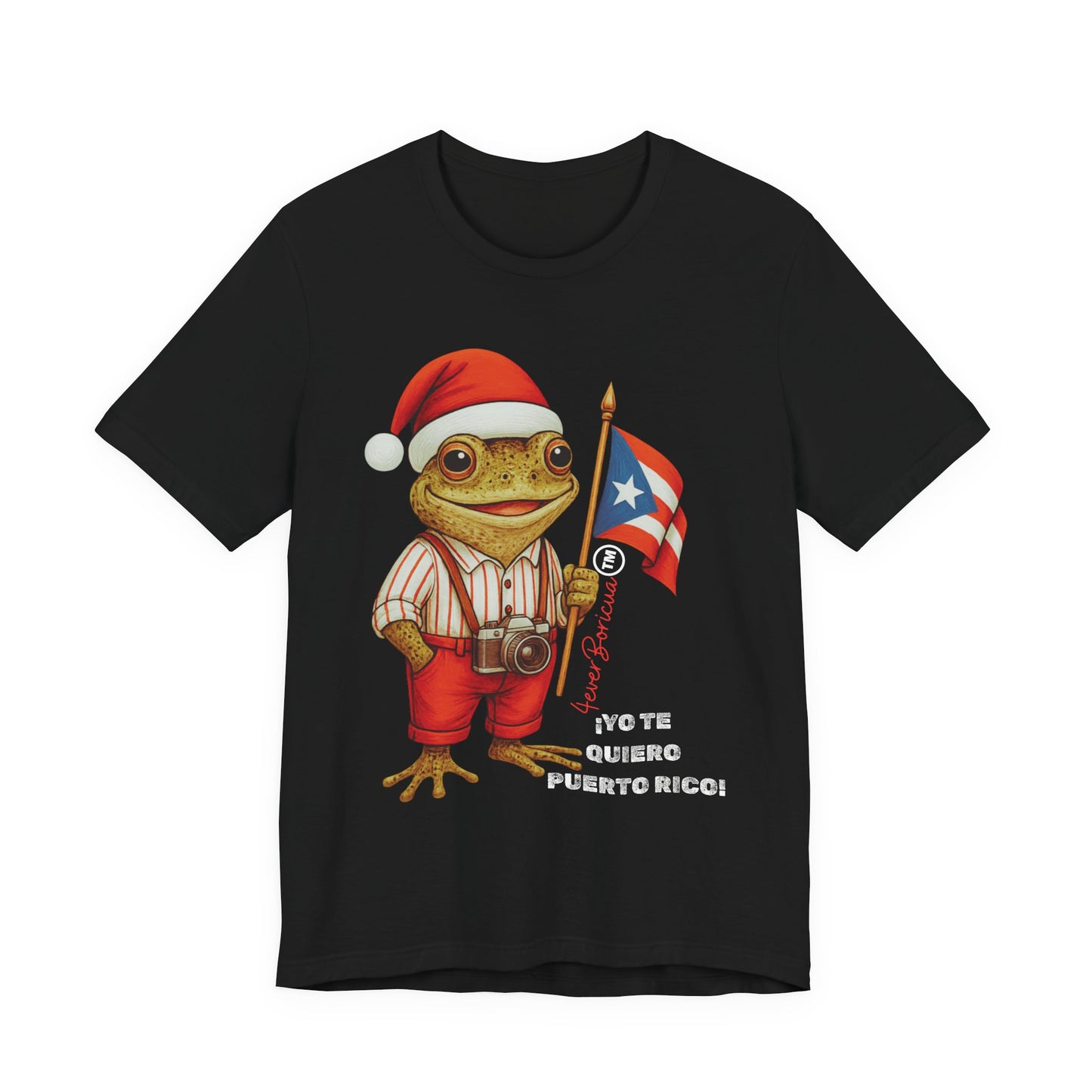 CAMISETA NAVIDAD SAPO CONCHO Christmas Shirt Yo Te Quiero Puerto Rico Unisex Negra | Diseño Exclusivo 4everBoricua